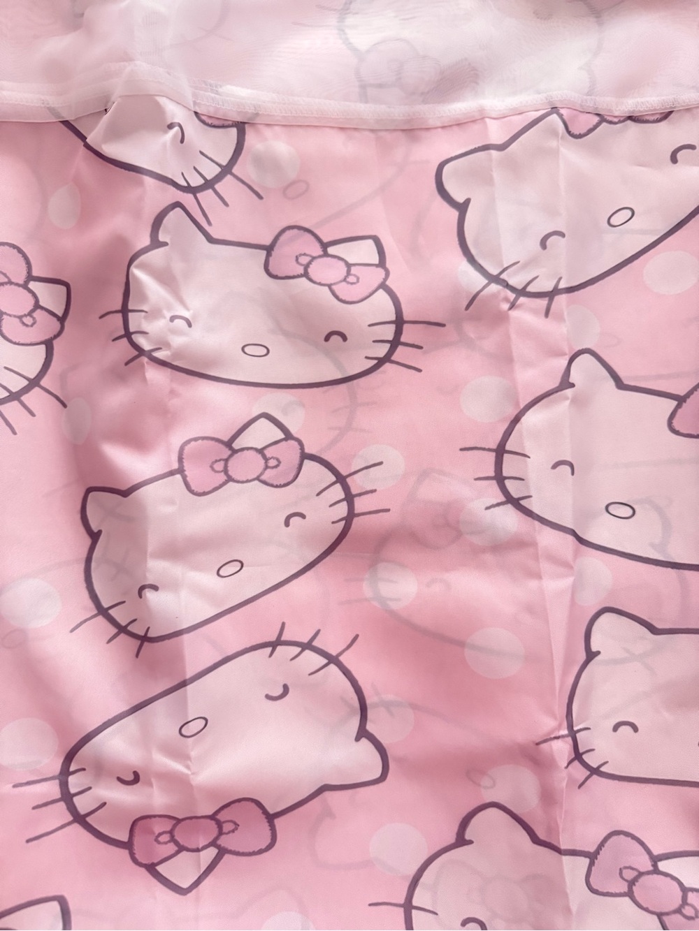Hello Kitty Pink Pattern Shower Curtain - Picture 2 of 7